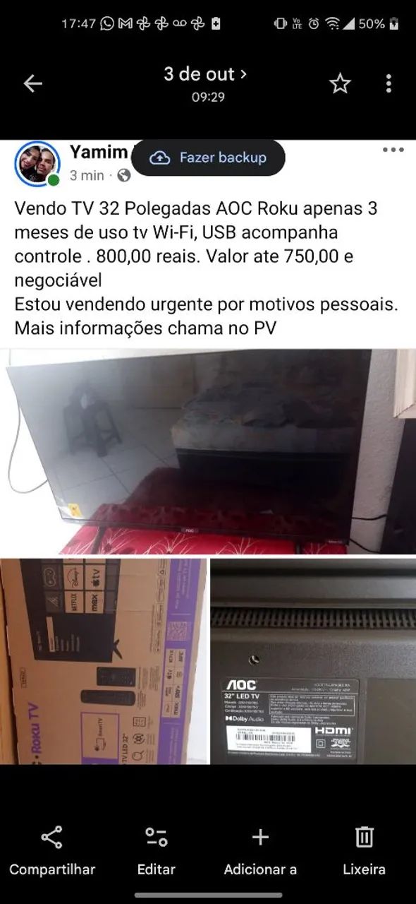 TV 32 polegadas 
