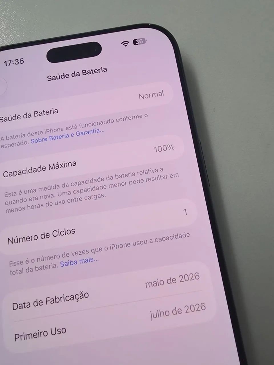 iPhone 17 Pro Max - apenas 01 ciclo de carga  - Foto 4