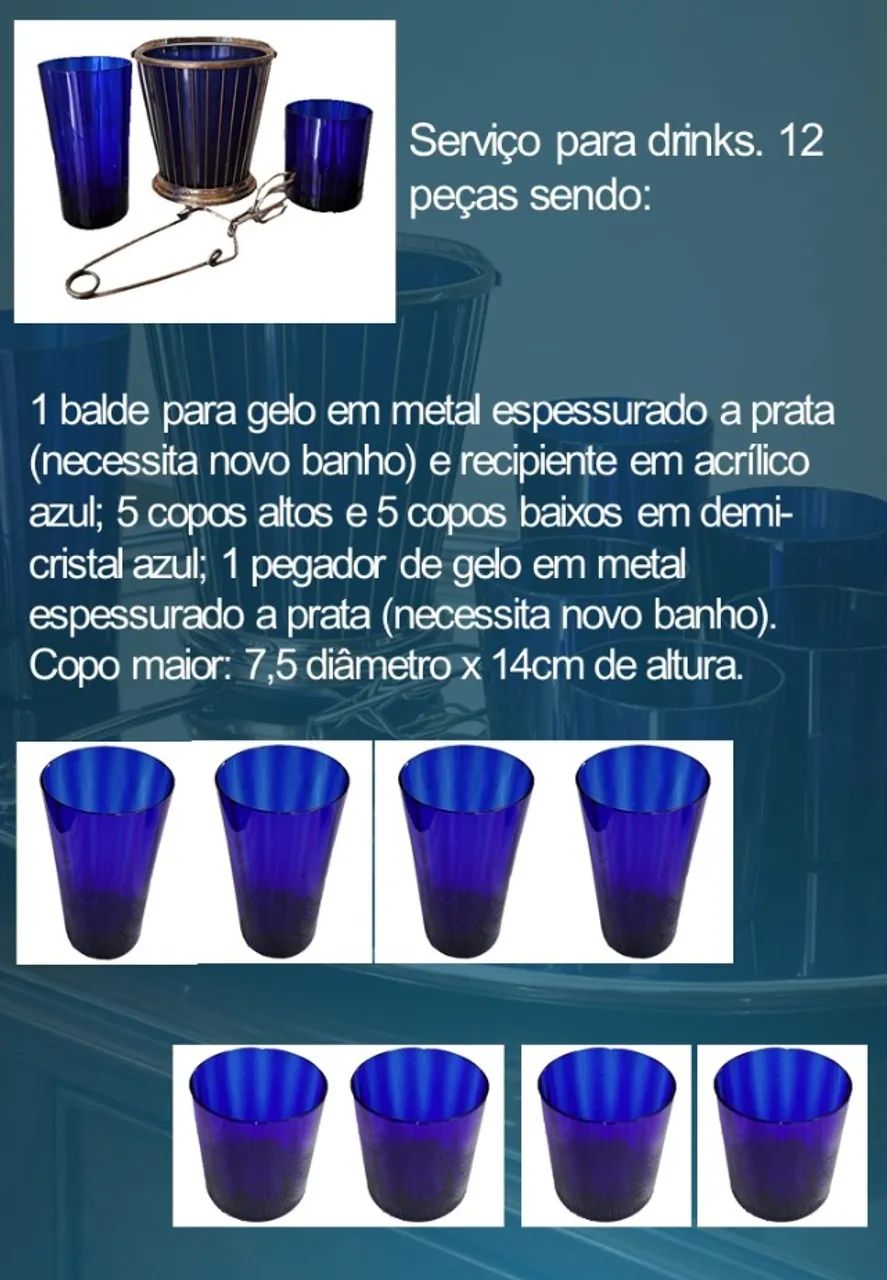 Balde para gelo e copos para drinks - Foto 2