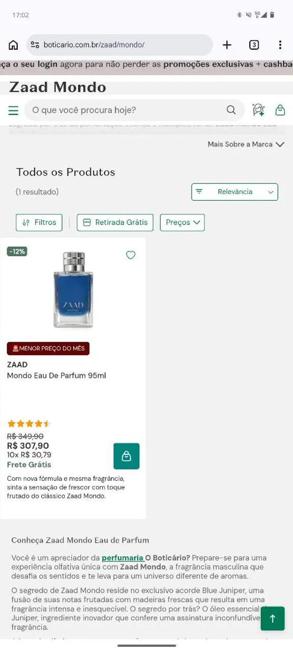 PERFUME ZAAD O BOTICÁRIO  - Foto 2