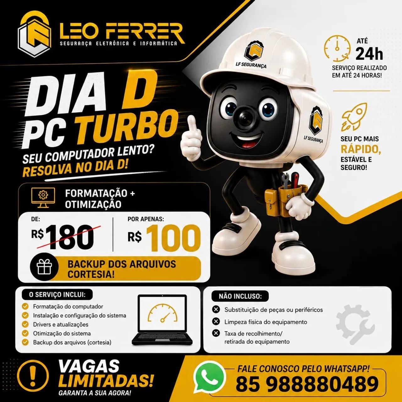 Promoção Formatação de PC e Notebook