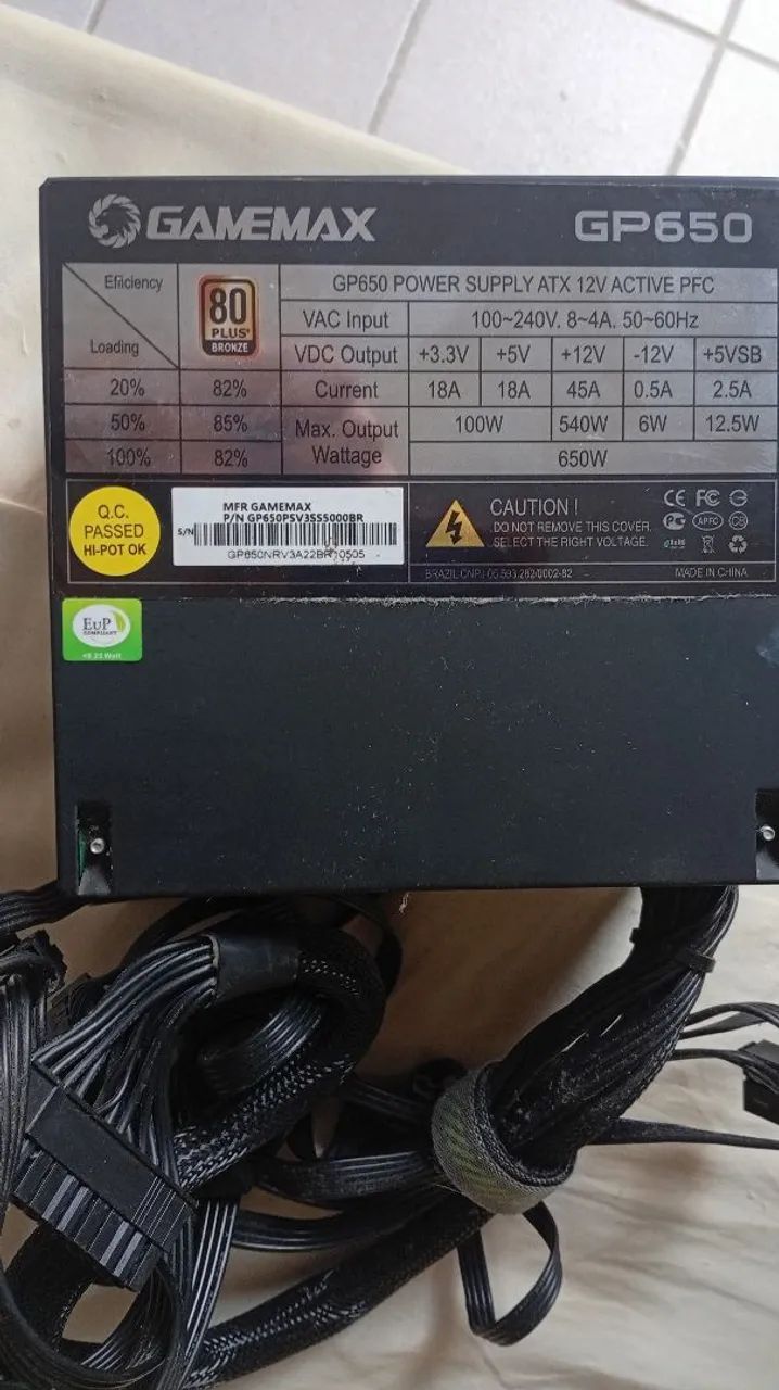 Fonte Gamemax 650w bronze 80 plus - Foto 3