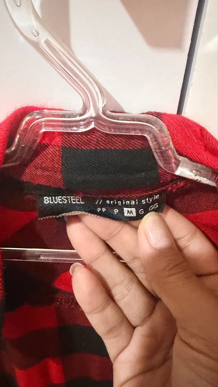Camisa Xadrez Vermelha Tamanho M Cea - Foto 4