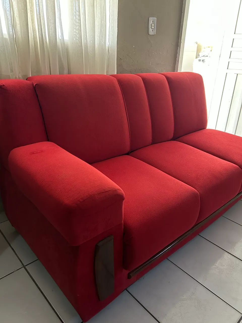 Sofá Vermelho Suede | 6 lugares - Foto 4