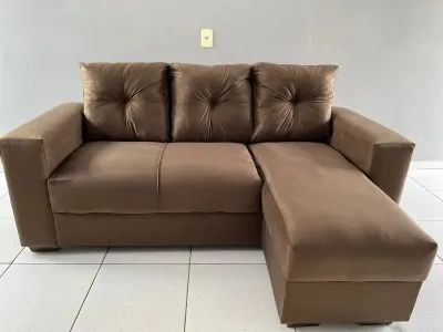 sofa chaise mega promocao cores entrega 65566226281217123