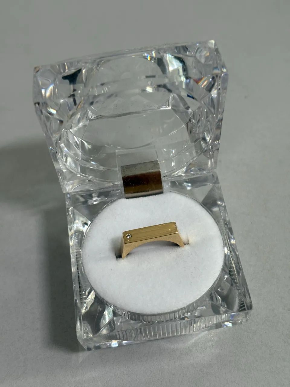 Anel Ouro18k chapinha 