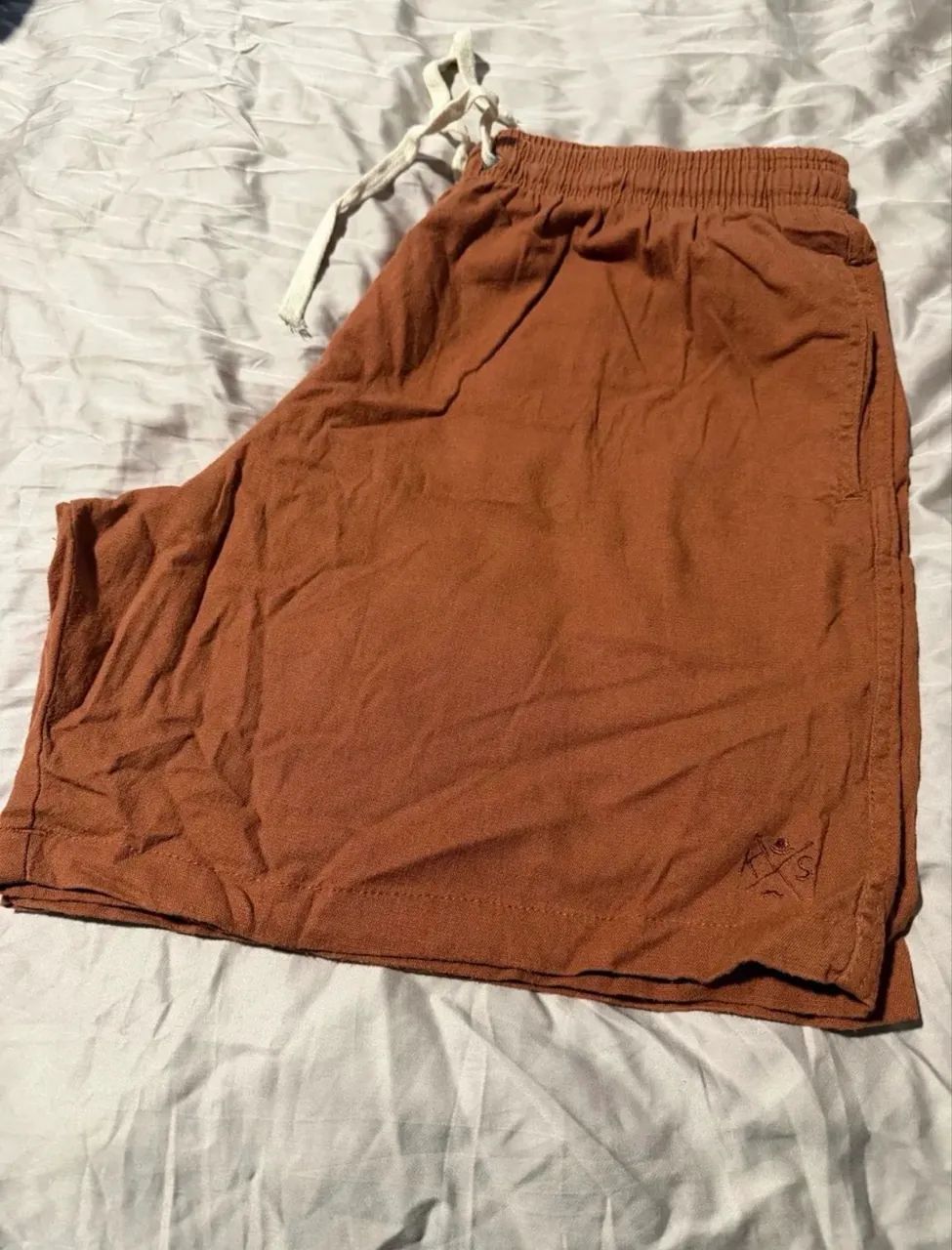 Short KS linho cor terroso tamanho G1 - Foto 5
