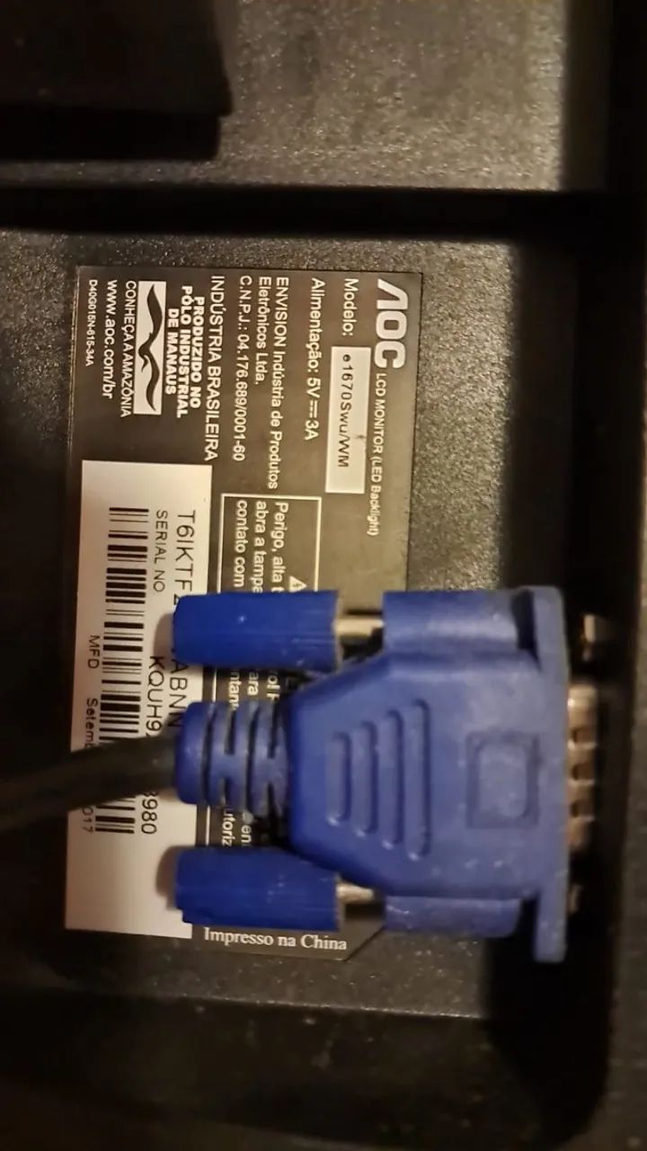 Monitor AOC 17? - Funcionando Perfeitamente - Foto 2