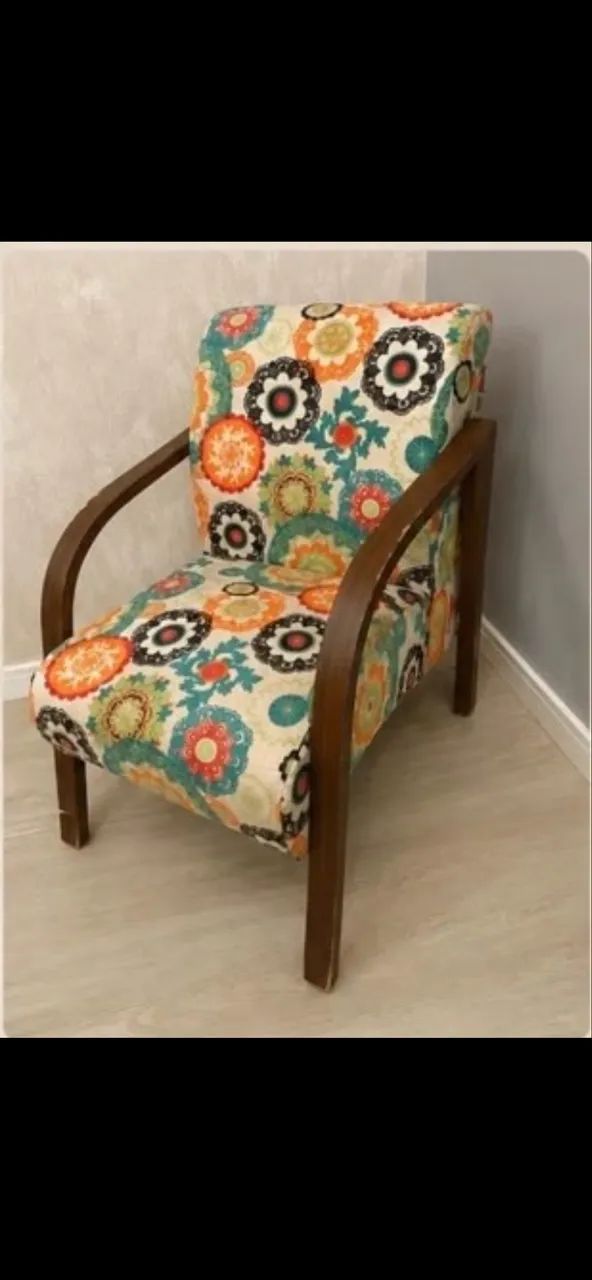     Poltrona Vintage Estampada - Foto 3