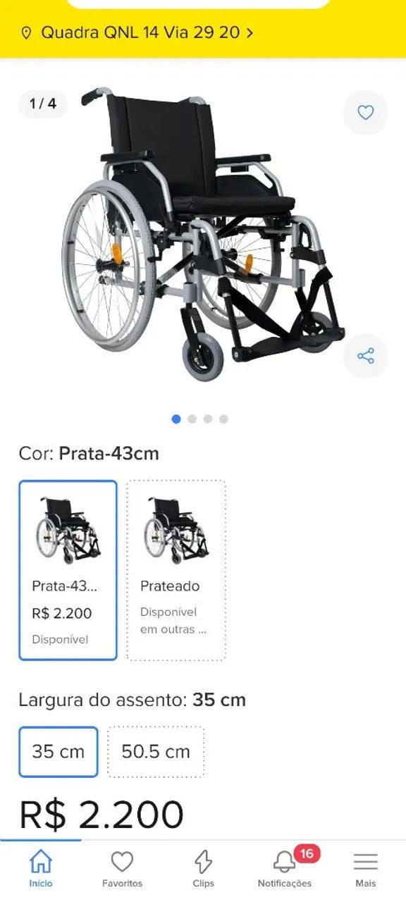 CADEIRA DE RODAS NOVA