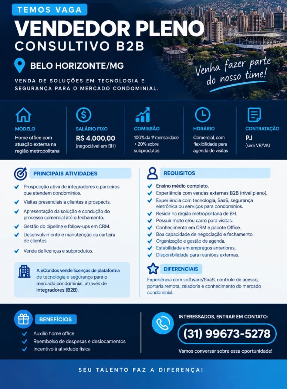 VENDEDOR PLENO - CONSULTIVO B2B