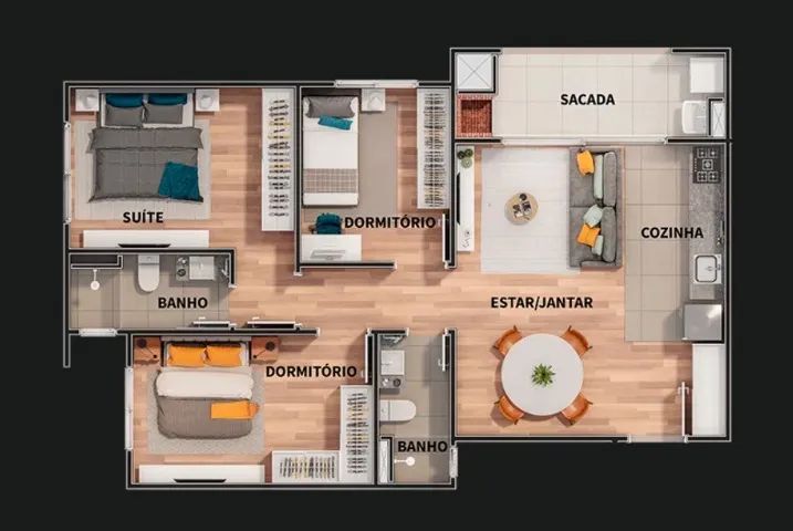 APARTAMENTO SMART CONNECTION 3 DORMITORIOS - Foto 3