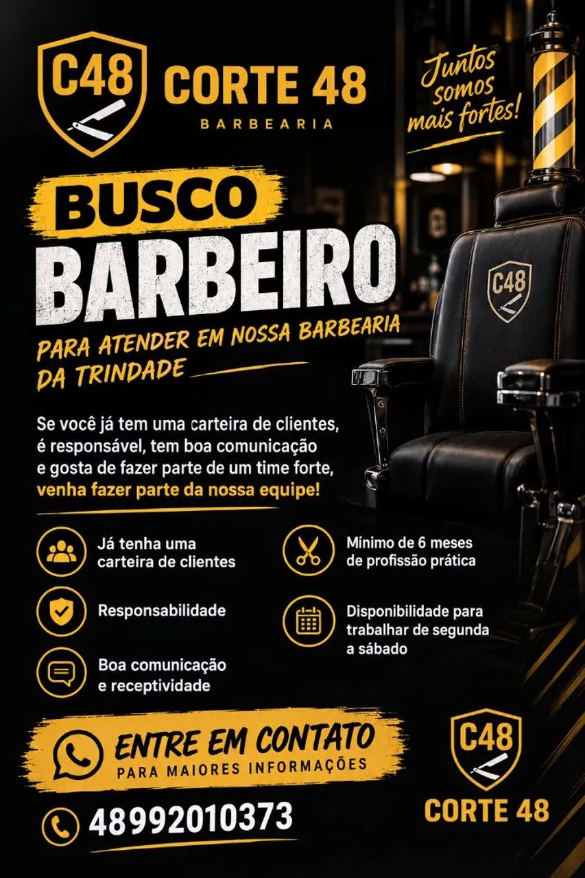 Barbeiro com clientela