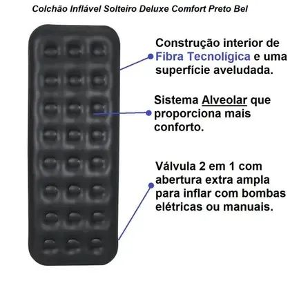 Colchão Solteiro + Bomba Manual 30cm  - Foto 4