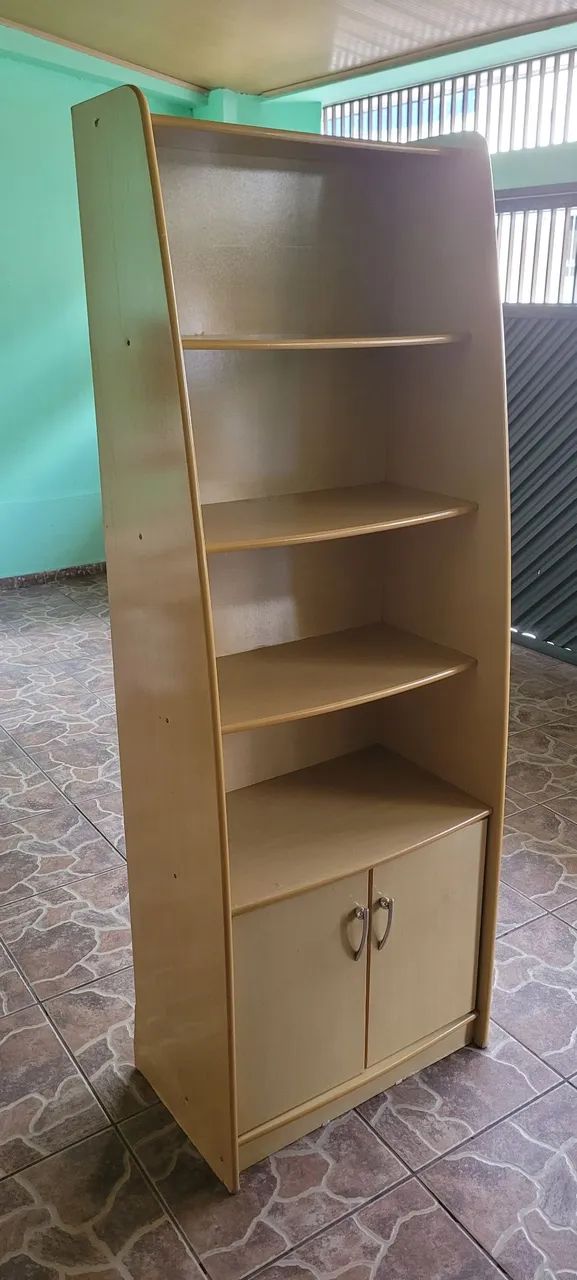Armário e estante multiuso.