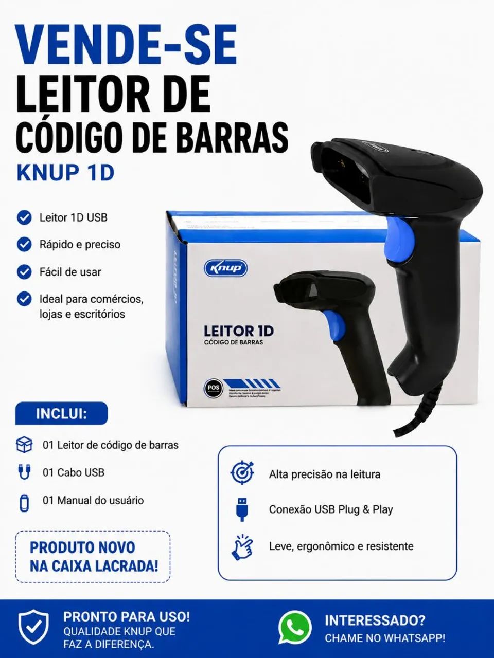 Vendo leitor código de barras