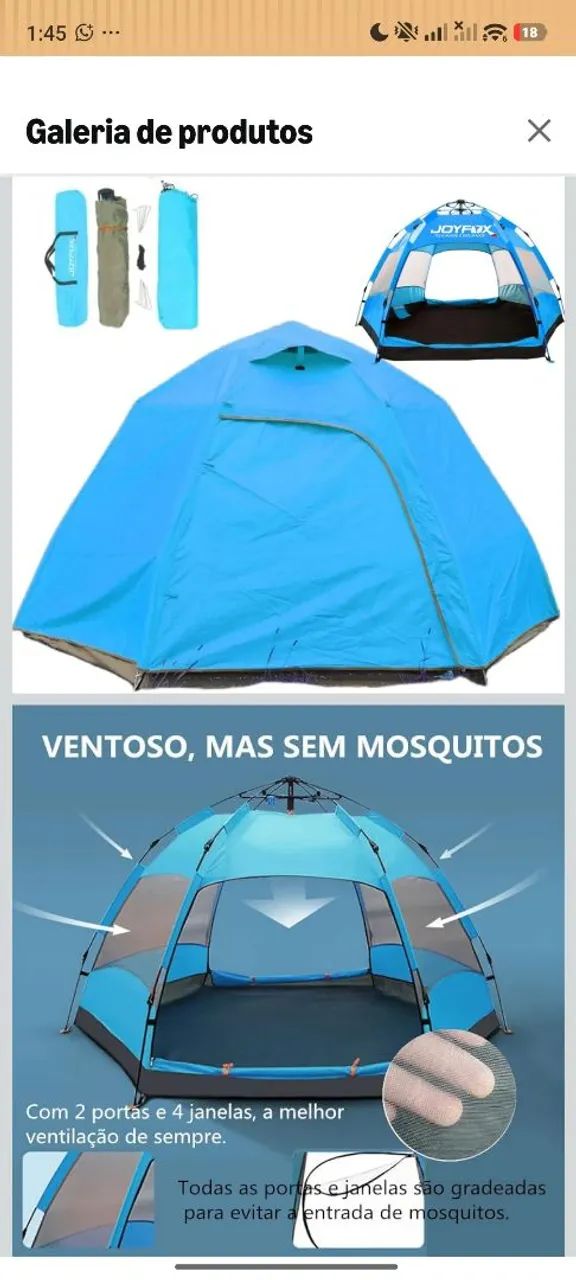 Barraca de Camping Automática
