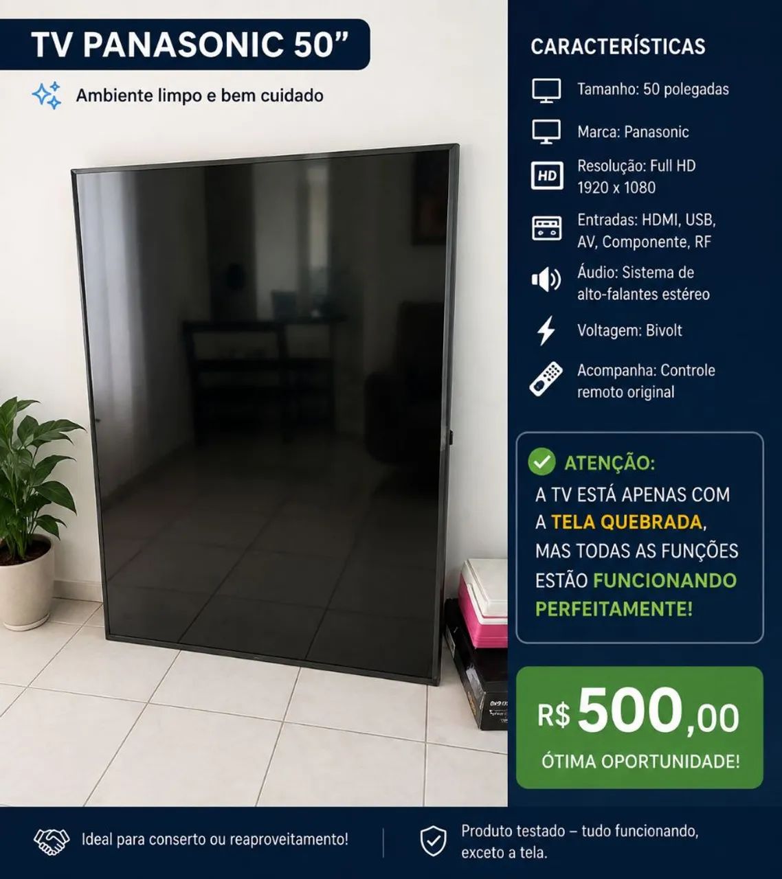 Televisão com defeito 