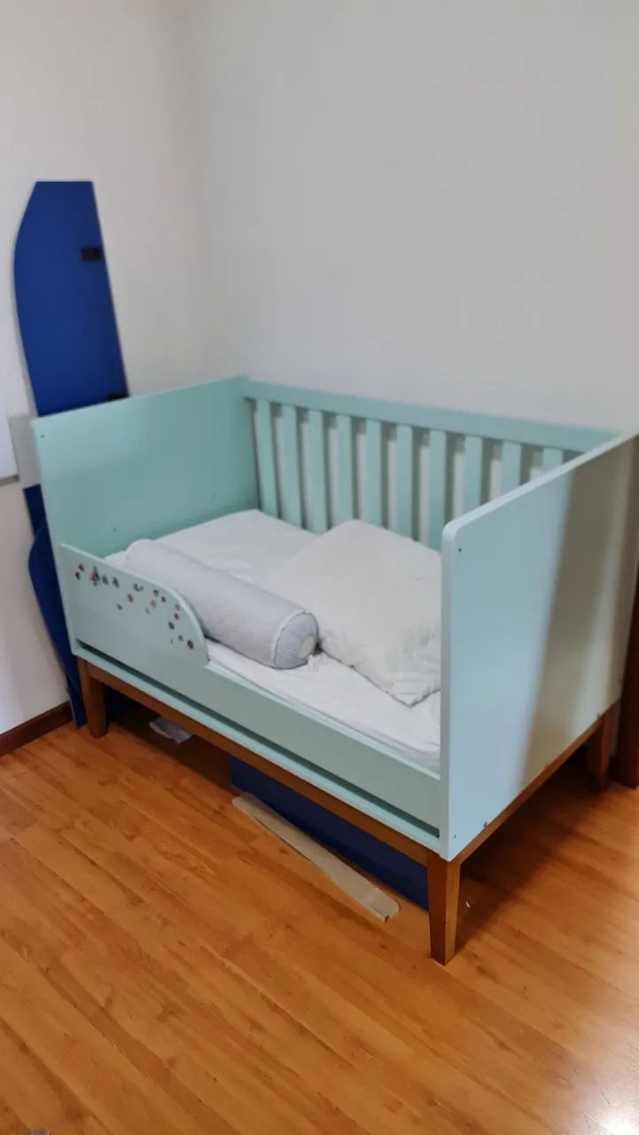 Berço e cômoda verde Mdf Qualidade  - Foto 2