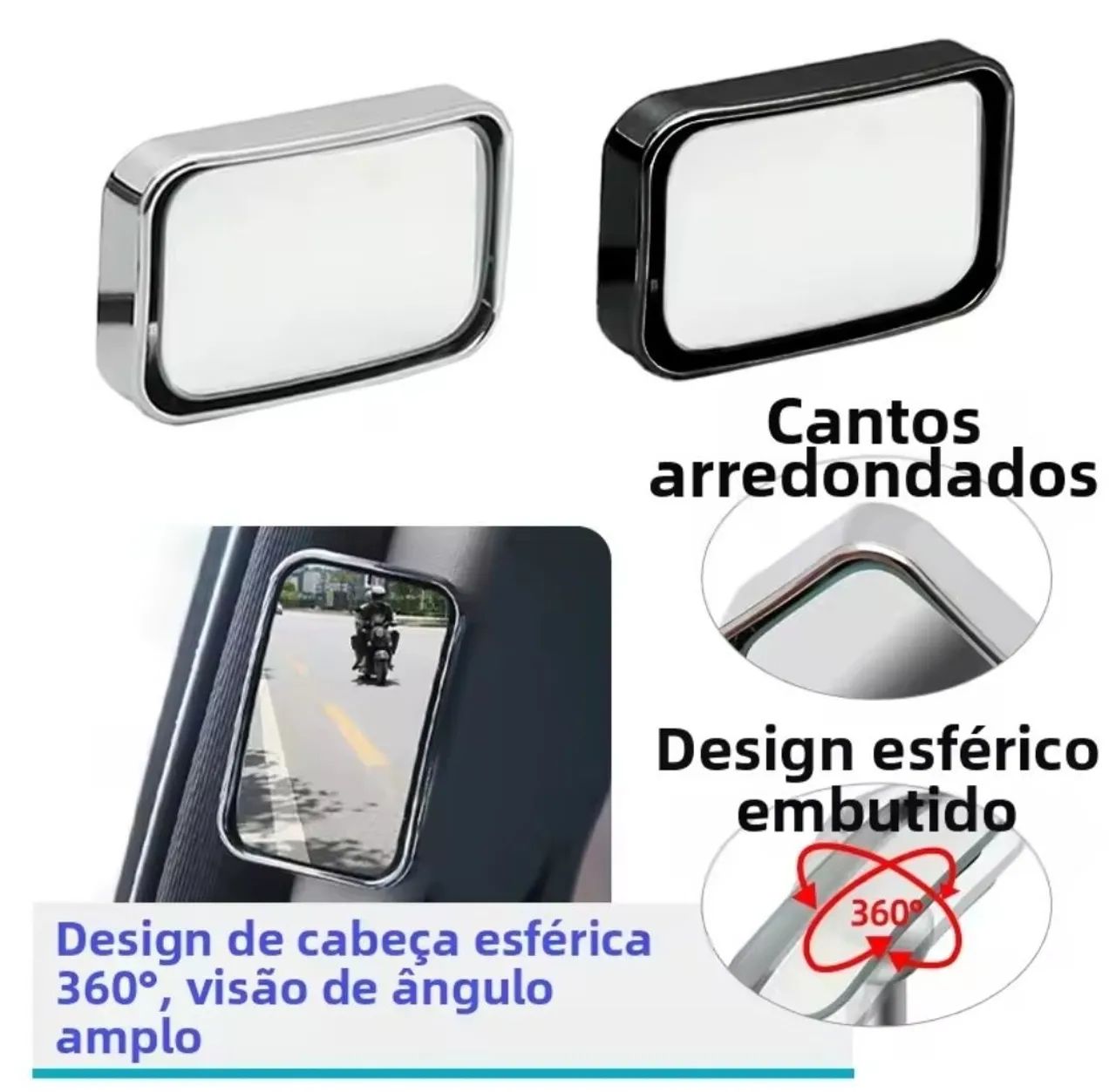 Espelho retrovisor para passageiro 2 peças  - Foto 5