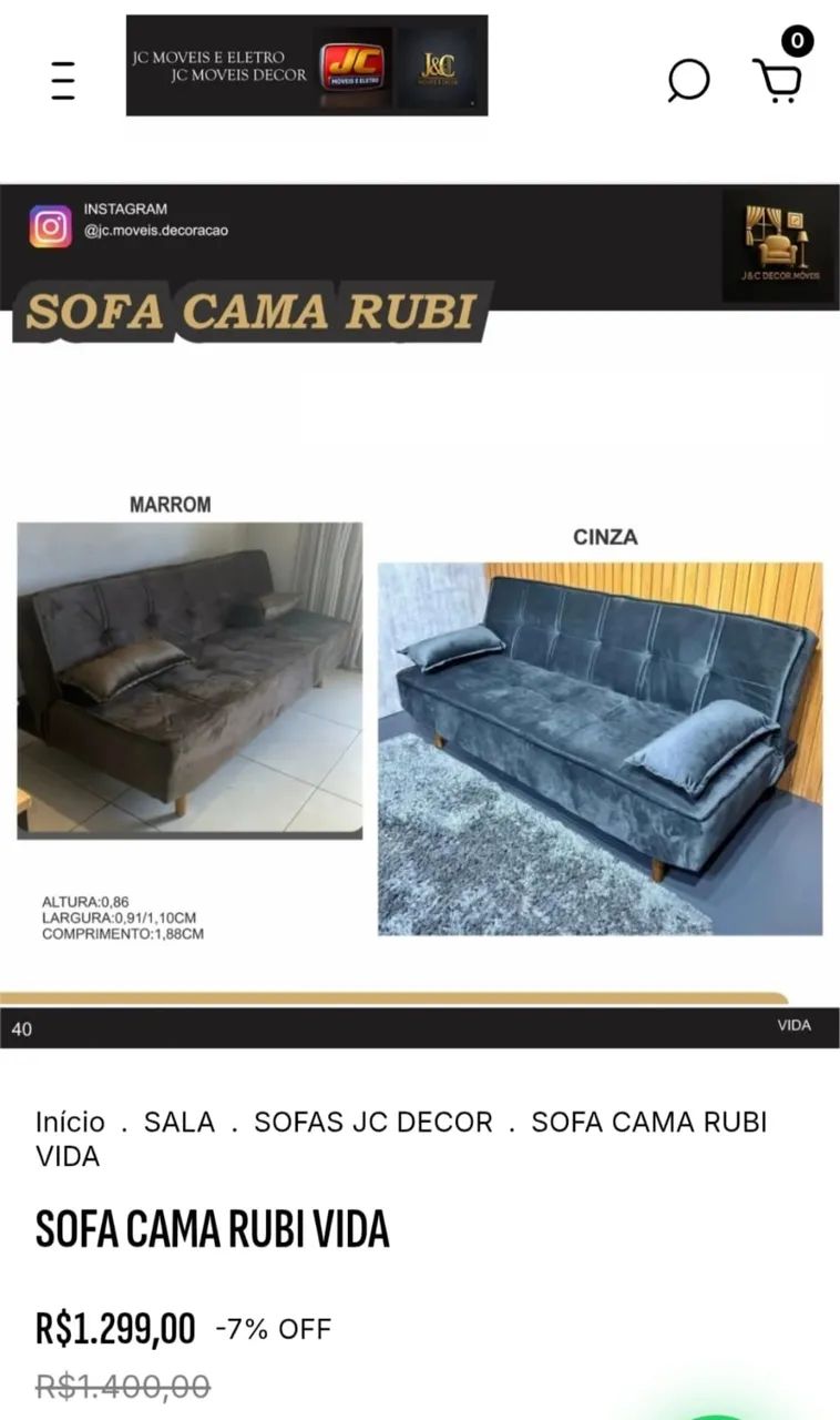 SOFÁ CAMA RUBI 8