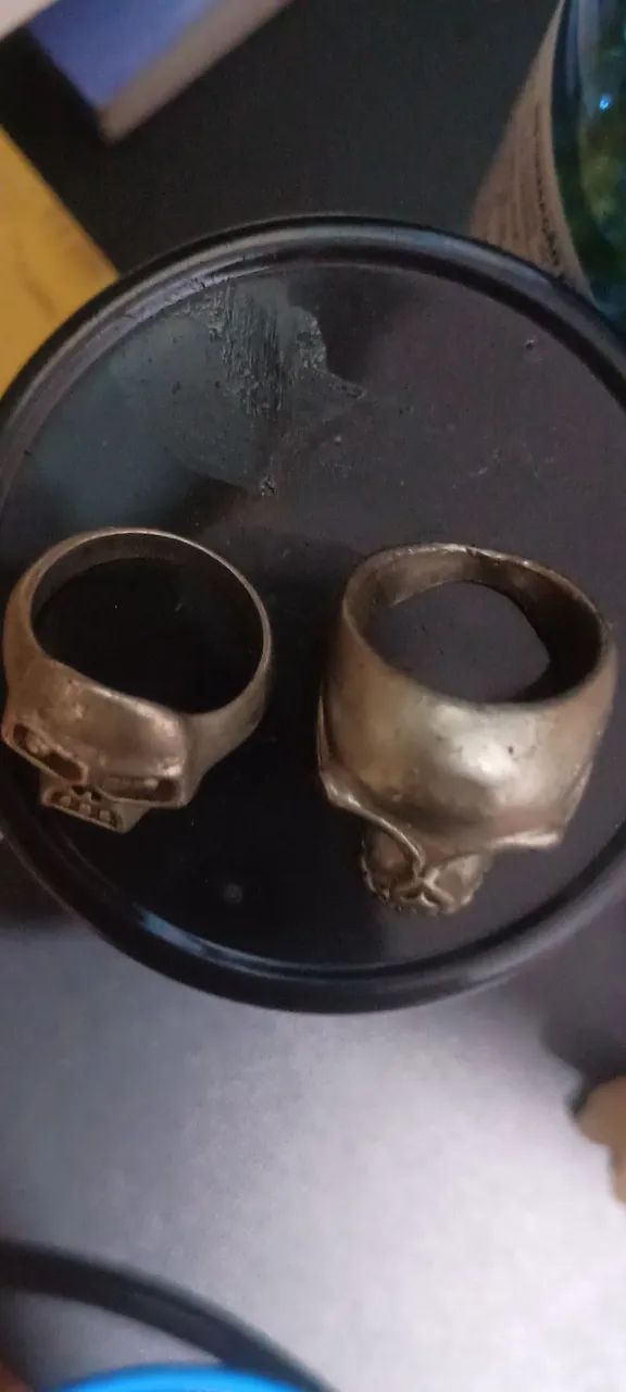 2 anéis de ferro caveira - Foto 2