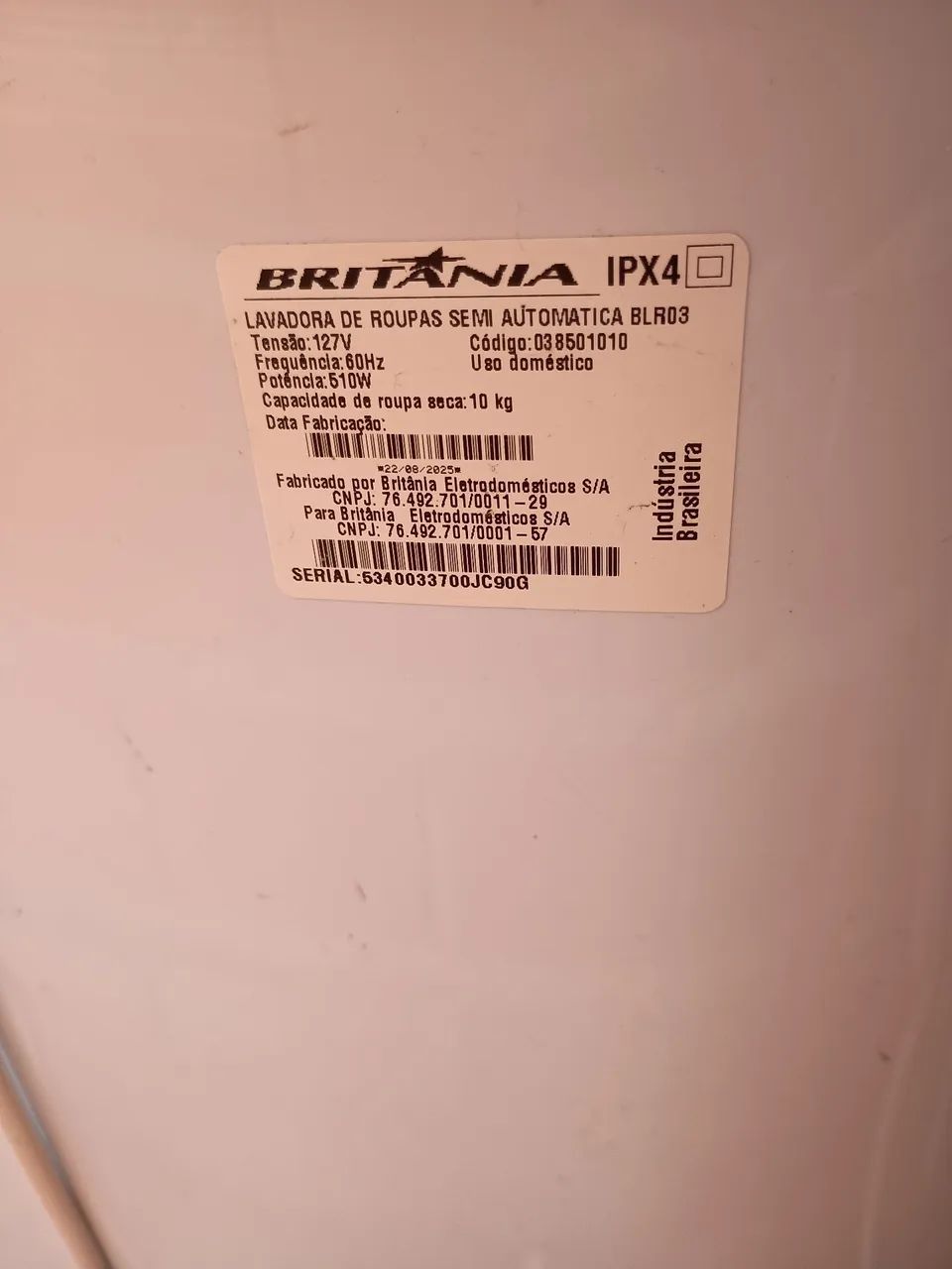 Lavadora semi automática Britânia + transformador de energia - Foto 4