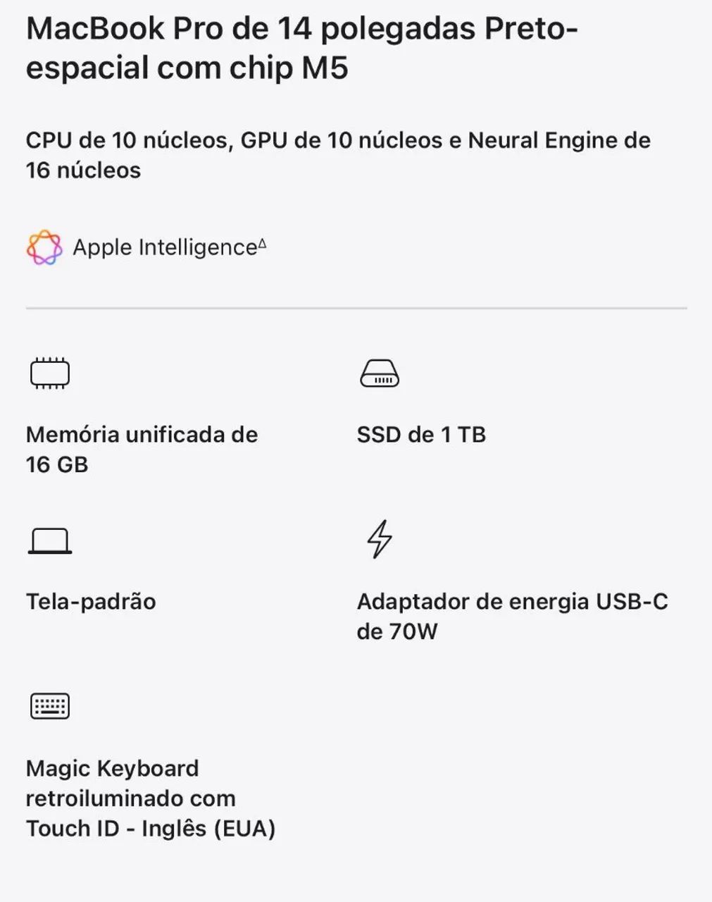 MacBook Pro M5 14? 1TB SSD 16GB RAM / 10-Core CPU / 10-Core GPU / Garantia Apple - Foto 4