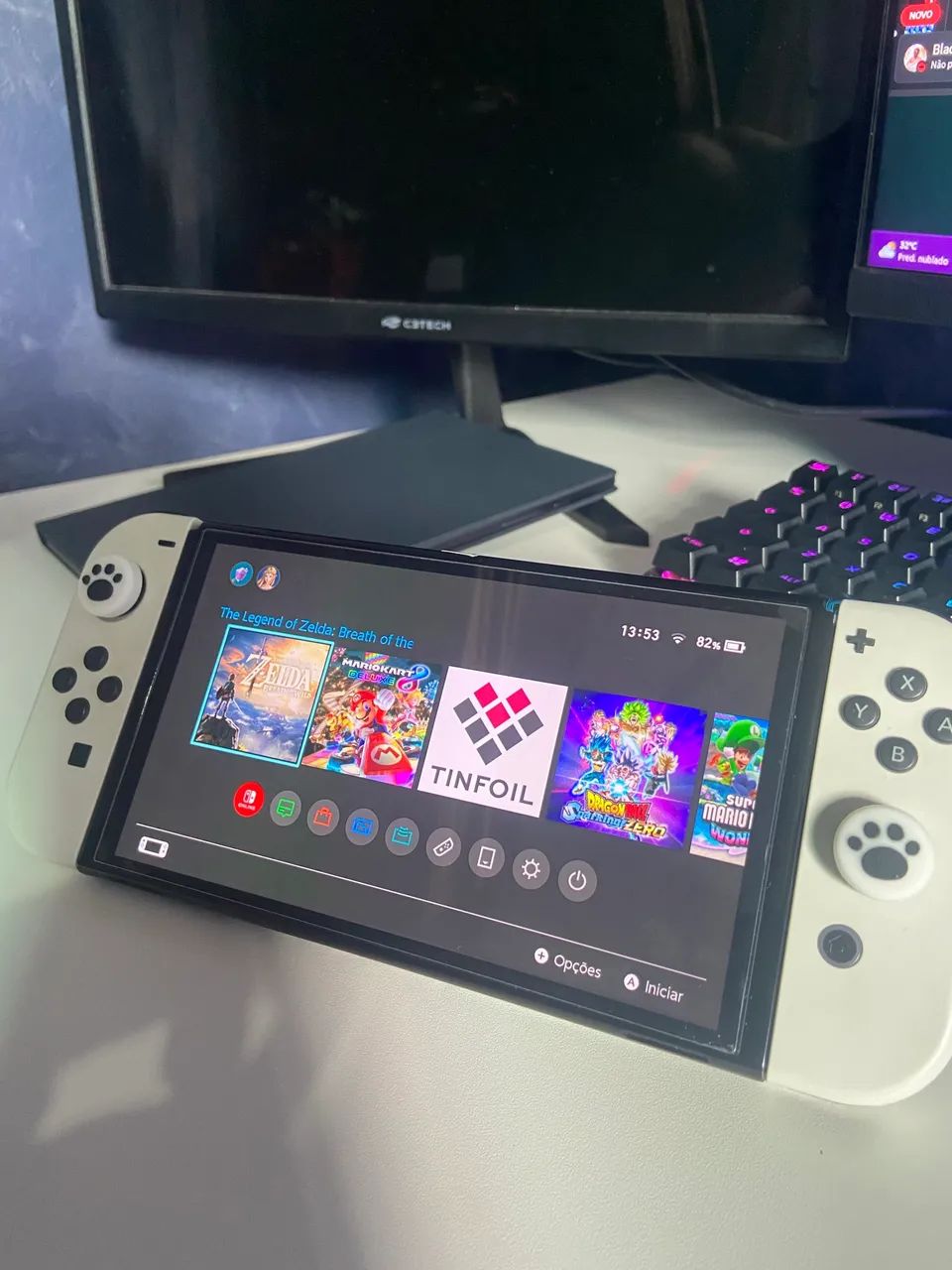Nintendo switch OLED DESBLOQUEADO - Foto 3