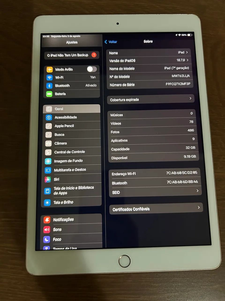 IPAD 7° + CAPA TECLADO - Foto 2