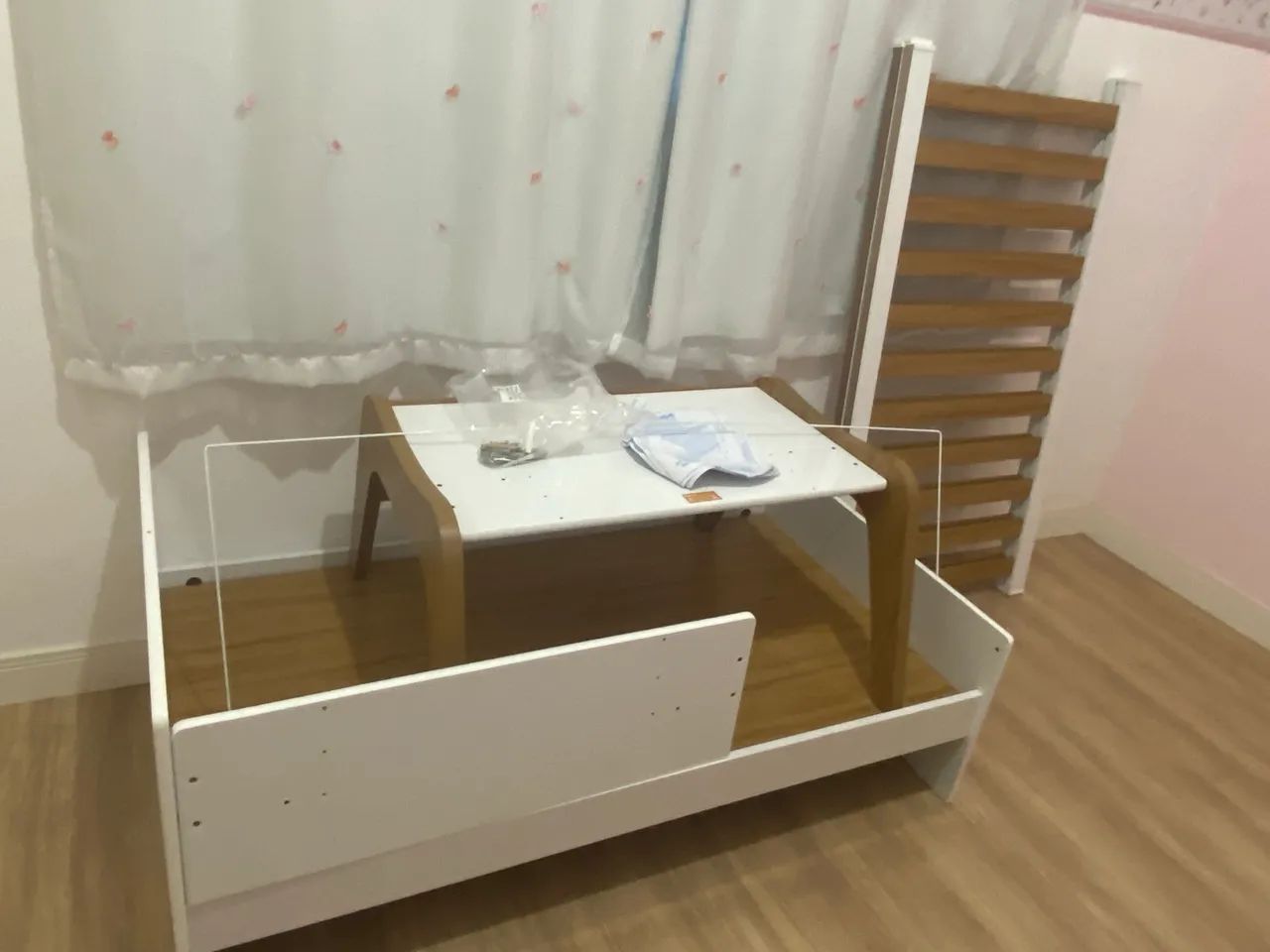 Berço multifuncional 5 em 1 peroba guti retrô  - Foto 2