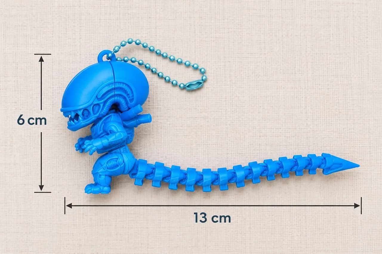 Chaveiro Alien articulado  - Foto 4
