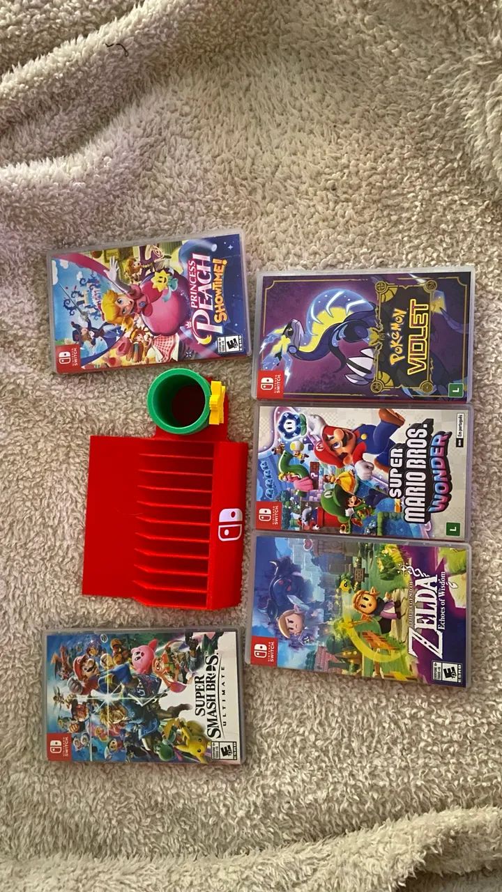 Kit Nintendo Switch Completo - 5 Jogos Originais + Suporte Brinde