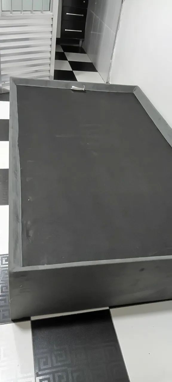  Box bicama Viúva (1,20 x 2,00 m) Suede Cinza 