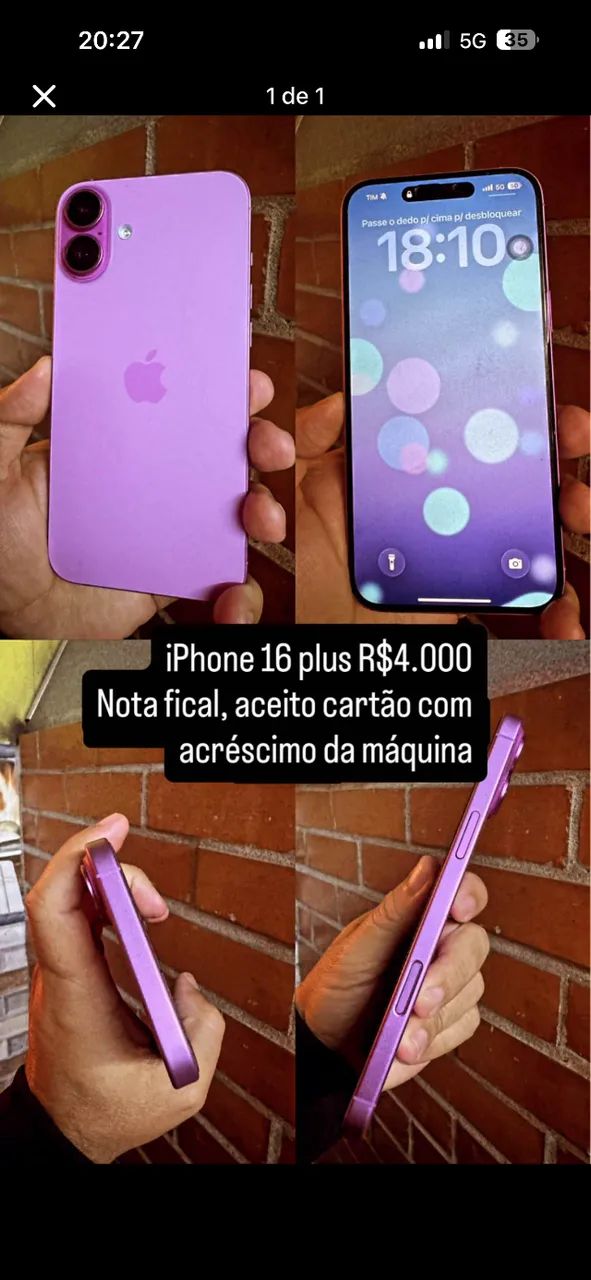 iPhone 16 plus rosa