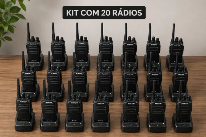 [DESCONTÃO] Kit 20 Rádios Baofeng SEMINOVO - 3 x R$160 no cartão de crédito