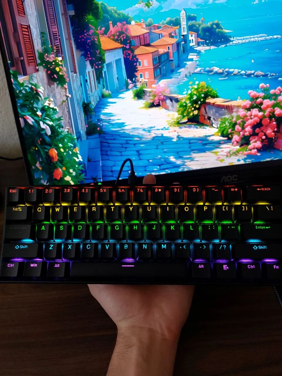 Teclado mecânico com fio 60% K61 - Foto 5