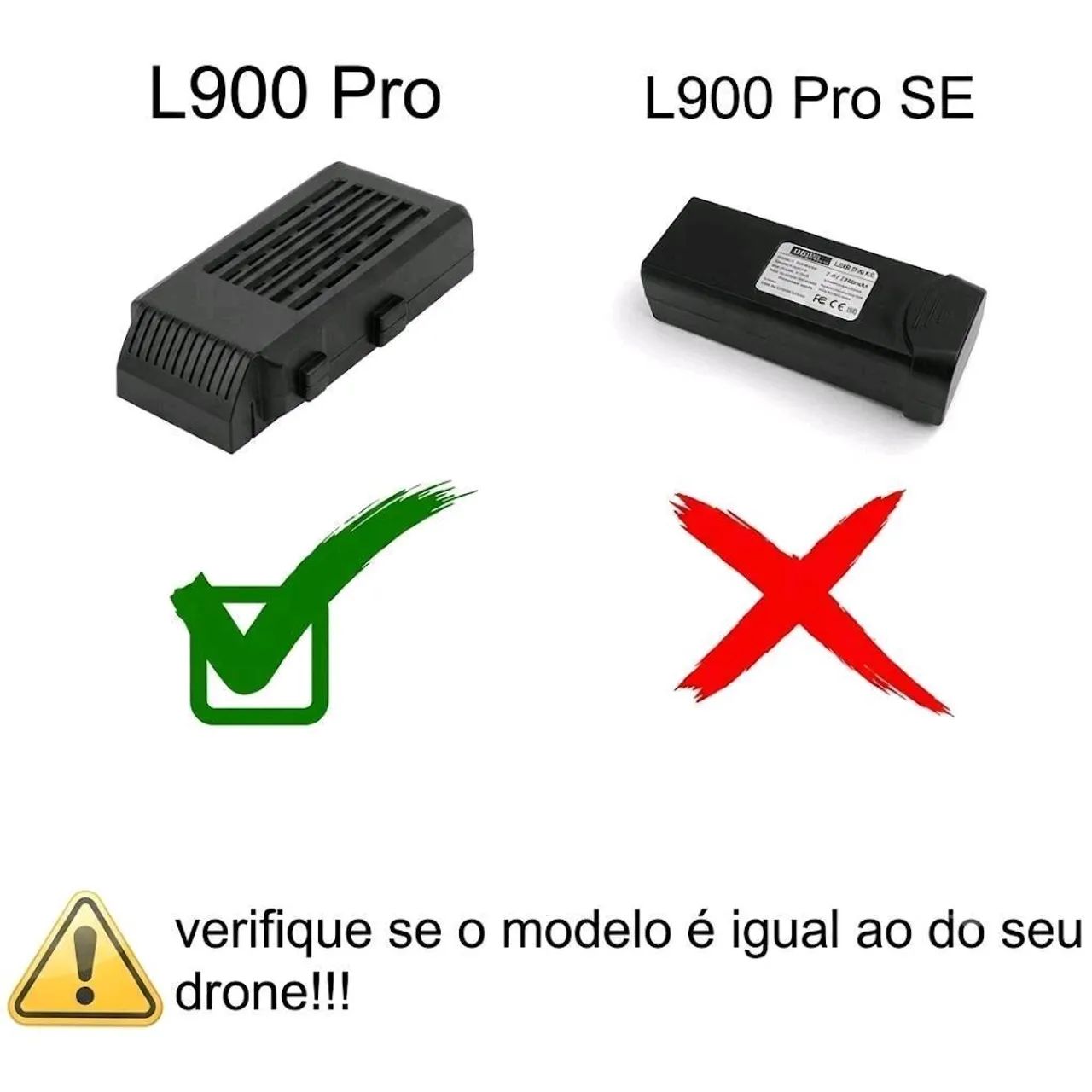 Bateria para Drone L900 Pro Cinza,Preto,Laranja - Foto 2