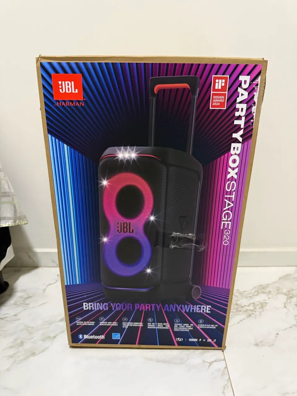 Caixa de som Partybox stage 320 modelo novo zera 