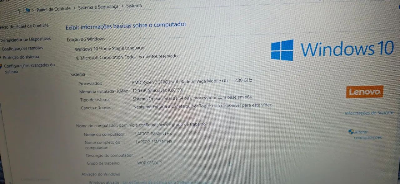 Notebook Lenovo ideiapad ryzen 7 - Foto 2