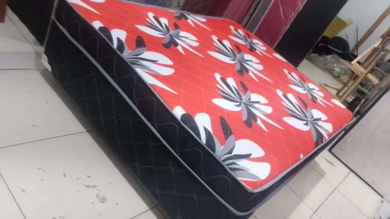 Cama Box Casal Espuma D45 Tecido Esponjado - Nova (ENTREGA GRÁTIS) - Foto 2