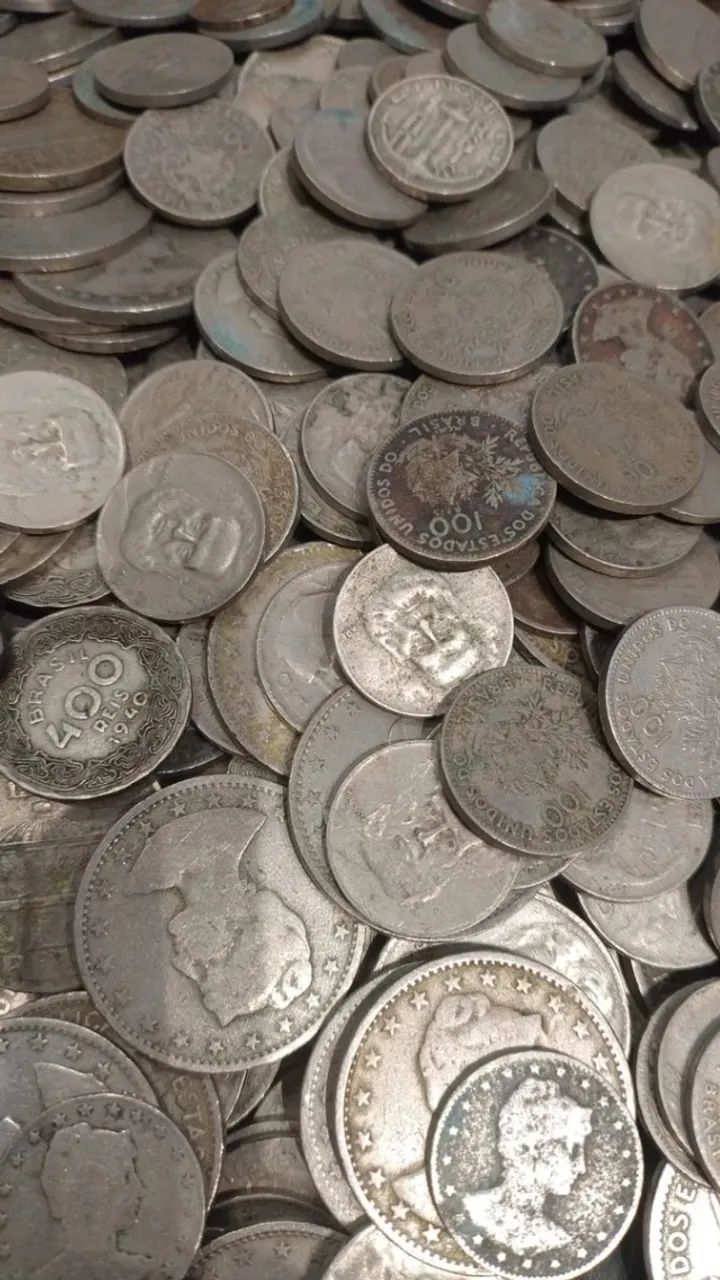 1kg moedas antigas de réis cuproniquel para coleção numismatica - Foto 2