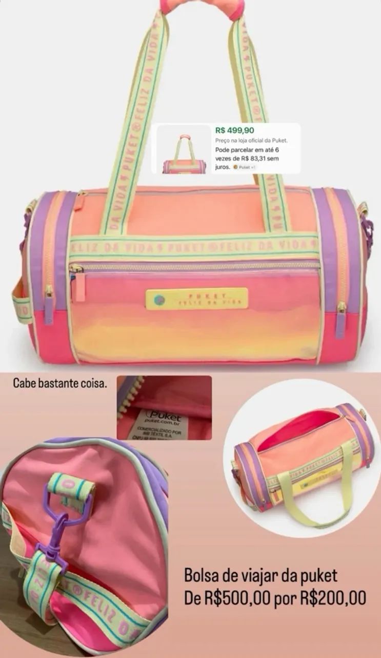 Bolsa de viagem da marca puket 
