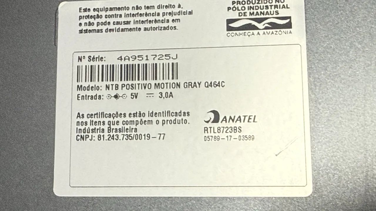 NOTEBOOK POSITIVO MOTION GRAY Q464C - Foto 3