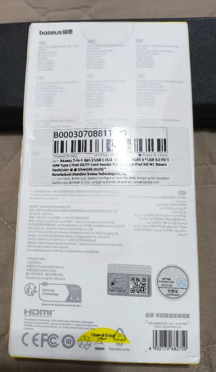HUB Baseus 4K 60Hz 7 em 1 - Foto 2