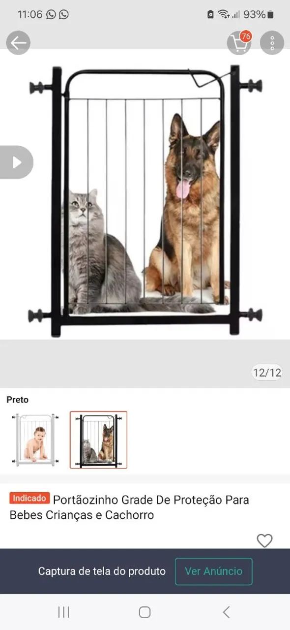 Portão para pet e crianças 