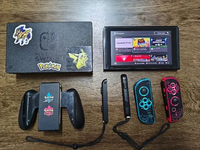 Nintendo Switch V1 + 64 GB em bom estado e na caixa - Foto 5