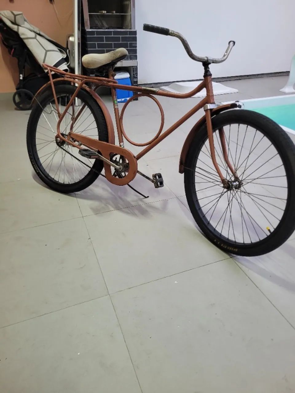 Bicicleta antiga anos 80 -  barra circular - Foto 3