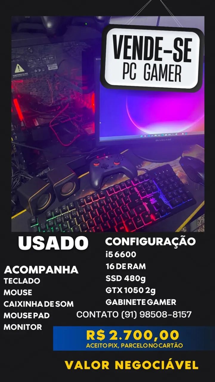 VENDO PC GAMER 