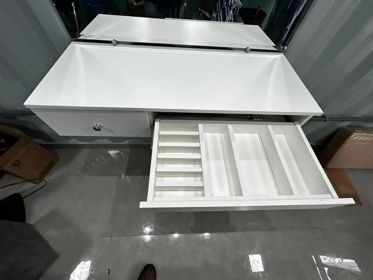 Bancada de barbearia mdf 